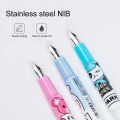【Cheap Price】Korean INS Style Fountain Pen Erasable Ballpen Cartoon Primary And Middle School Students Plastic Pen Single Pack With Ink Sac Children's Pen School Supplies For Kids Pen Spinning Pen Pencil For Kids Girl 【Free Four Bottles Of Ink】. 