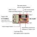RED PCB Efficiency 97.5% Buck Module 5V 3Amp BUCK Adapters DC DC Step Down 6-24V 12V 24V To 5V 3A Buck Converter USB Phone Charger Step Down Adapters.