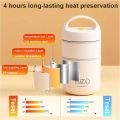 Stackable Thermal Containers Stainless Steel Leak-Proof Lunch Storage Box 2 Tier Vacuum Insulated Thermos Hot Food Soup Bowl Jar.