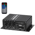 AK-370 Bluetooth-compatible Amplifier 2.0 Channel Power Amplifier DC 12V Digital Audio Amplifiers Mini HIFI Stereo USB OTG Input. 