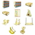 Hamster Maze Wooden Tube Tunnel Cage Seesaw House Swing Small Animals Pet Toys. 