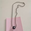 Kpop Y2k Goth Harajuku Black 8 Ball Star Cross Pendant Bead Neck Necklace EMO 2000s Aesthetic Grunge Vintage Jewelry Accessories. 