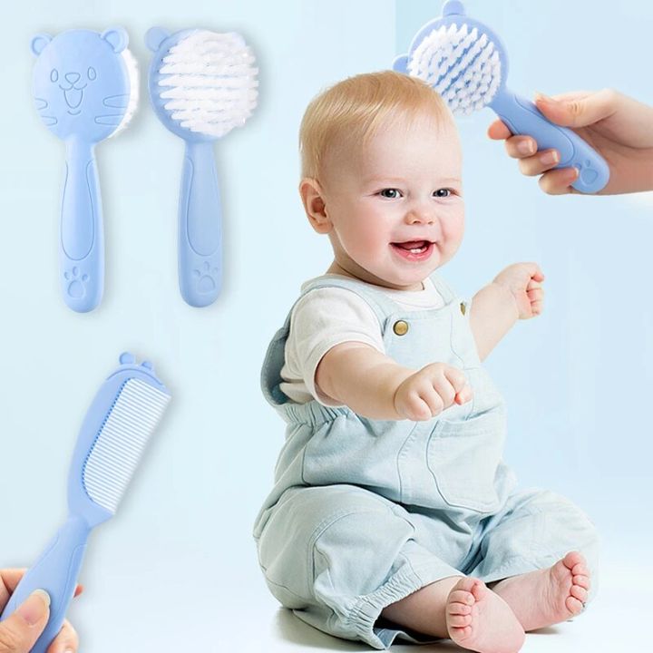 Baby Comb Hair Removal Brush Newborn Boys and Girls Baby Shampoo Soft Brush Suitable for 0-3 Years Old Babies