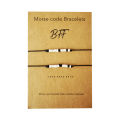 Cross-border Morse code bracelet European and American creative rice beads beaded braided rope card couple bracelet bracelet. 