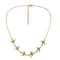Forest Department Small Fresh Drip Oil Little Bird Clavicle Chain Sweet and Cute Little Swallow Necklace Creative Pastoral Style Necklace Wholesale.