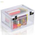 Lock Box Durable Transparent Box with Password Lock for Cabinet Office Home.