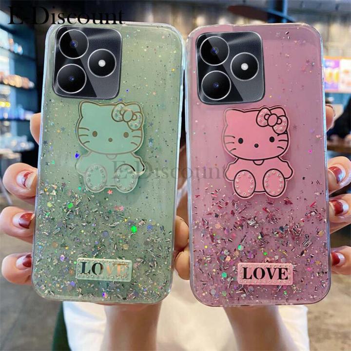 New Phone Case For Realme C51 Cover Sparkling Star Kitty