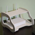 Wifi Router Stand Shelf Double Layer Wall Mounted Shelf Home decorator. 