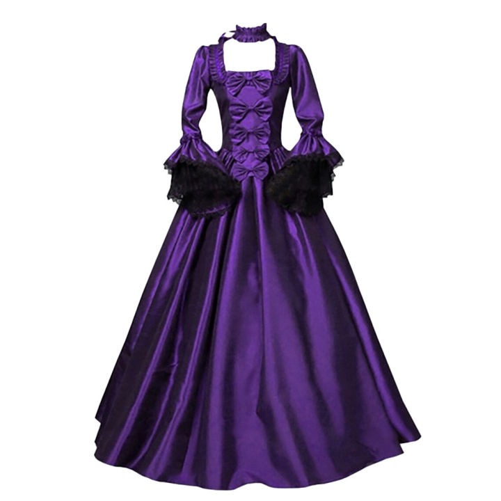 Gothic%20Black%20A%20Line%20Dress%20A%20Line%20Witch%20Dress%20For%20Women%20Gothic%20Witchcraft%20Vintage%20Medieval%20Dress%20For%20Women%20Halloween%20Costumes%20-%20Image%204