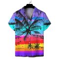 3D Printed Hawaiian Shirt Men 3xl Loose Shirts Men Fashion Beach Wear Top Single Breasted Cuban Collar Shirt. 