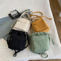 Fashion Drawstring Shoulder Bag Portable Casual Lightweight Corduroy Handbag Bucket Bag for Daily Use Streetwear Women's Accessories Fashionable Outings Essentials Carrier. 