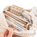 Transparent Pencil Case Large Capacity Pencil Case Japanese Style ins Feng for Girls Primary School Students Simple Pencil Case Junior High School Students. 