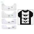 5Pc T Shirt Alignment Tool - Centering Tool Vinyl T Shirt Ruler Guide Design.