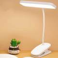 360° Flexible Table Lamp with Clip Stepless Dimming Led Desk Lamp Rechargeable Bedside Night Light for Study Reading Office Work. 