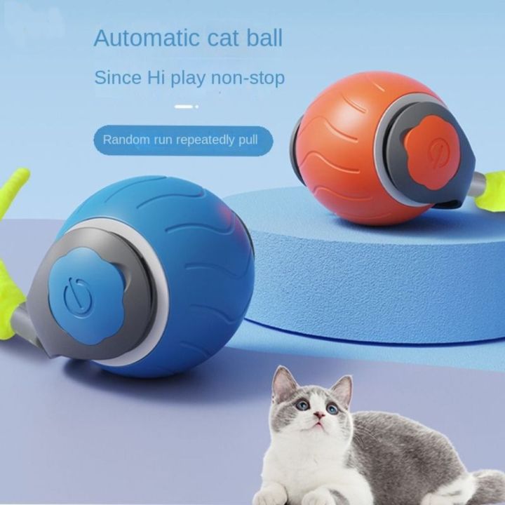 【Hottest Trends】 Cute Interactive Ball Faux Tail Creative Pet Electric Rechargeable Smart Automatic Rolling Ball