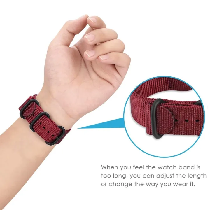 For%20Samsung%20Galaxy%20Watch%20Active%202%2018mm%20/%20Gear%20S3%20Nylon%20Three-ring%20Watch%20Band(Black)%20-%20Image%204