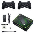 Video game console 4K 2.4G wireless 10000 games 64GB gamepad TV home controller for PS1/GBA/MD. 