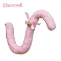 Bendable Skeleton Tail Accessory Soft Plush Long Cat Tail Ribbon Bowknot Bell Cosplay Accessory for Women Girls Bendable Shape Imitation Tail for Dress Skirt Leggings Jeans Dance Celebrations Super. 