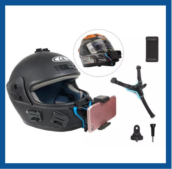Durable Bike Mount for Vlogging: Mobile Helmet Mount with Secure Attachment for Capturing Action-Packed Moments