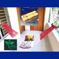 Hand Made of 2 wooden Sticks Hammock Adult Rope bed Hanging Dolna Use For All People Large Swing Rope bed Dolna - Camping Hammock with ( Dholna + 2 Wooden Sticks ). 