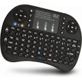 I8-B Backlit Mini Keyboard With Touchpad Mouse - Enjoy Wireless Convenience With Rechargeable Backlit Keyboard - Perfect For Gaming And Office Use.