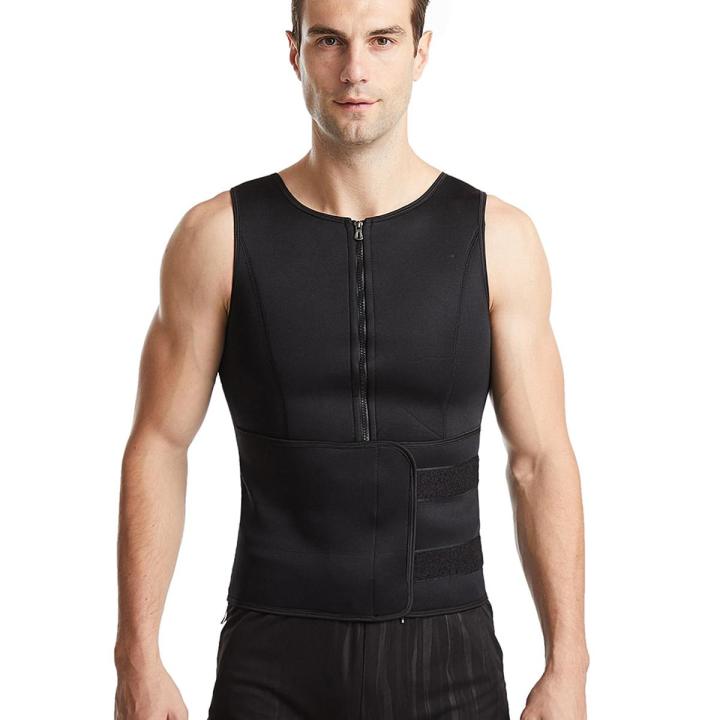 Men's Sweat Sauna Vest Waist Trainer Body Shaper Neoprene