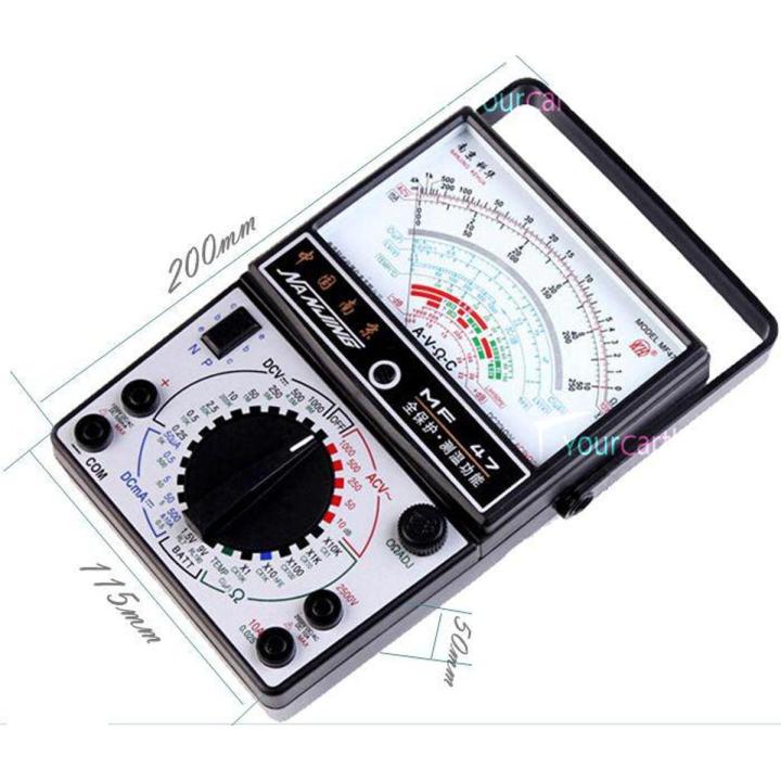 MF47F AC/DC Voltmeter Ampere Meter Ohmmeter Analog Multimeter