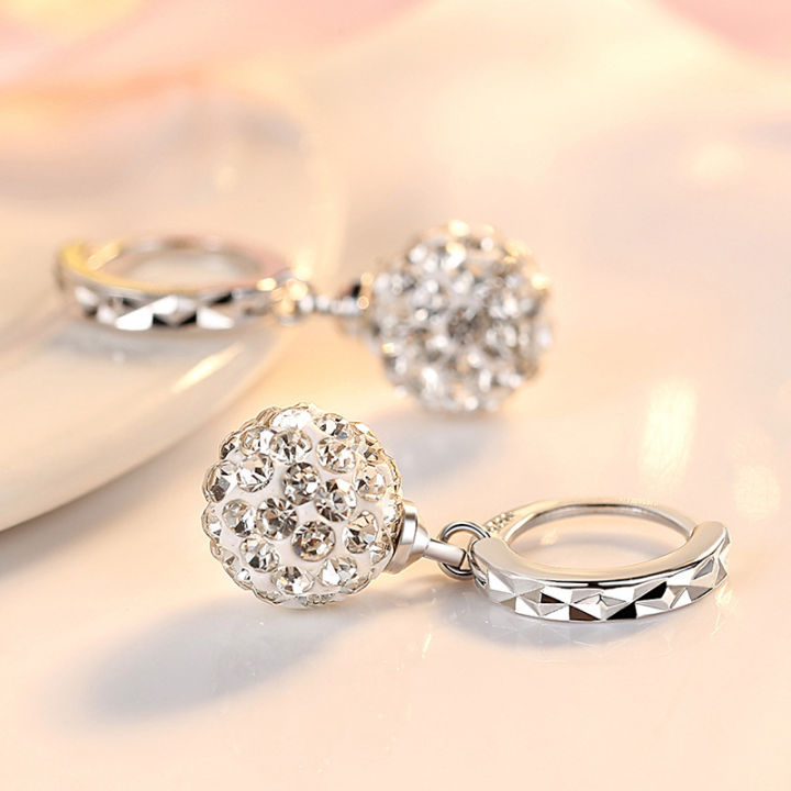 Cute%20Chardlin%20full%20rhinestone%20earrings%20silver%20-plated%20earrings%20Princess%20ball%20earring%20earrings%20Fashion%20temperament%20ear%20buckle%20earrings%20-%20Image%204