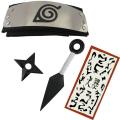Kit Naruto Accessories  Kunai Shuriken Bandana Head Band Toy. 