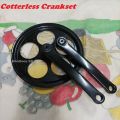 Bicycle Single Crankset- Cotter Pin less Bicycle Crankset (Black) - for Bicycle. 