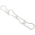 Lot of 100 iron Shower Curtain Hooks Rings Pear Clips. 