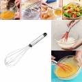 Stainless Steel Whisk 9.5 inch - Heat Resistant, Handheld Mixer for Baking and Food Preparation.
