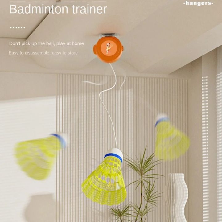 1 Set Fitness Indoor Outdoor Game Spin Batting Practice Racket Training Self Training Badminton Badminton Trainer