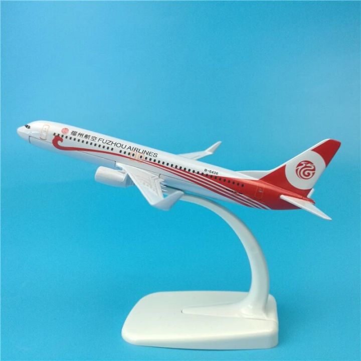 【Daily Necessities For Anyone Store】16cm Fuzhou Airlines Boeing Metal Airplane Decoration 250 Scale Fuzhou B737 Avation Aircraft Toys