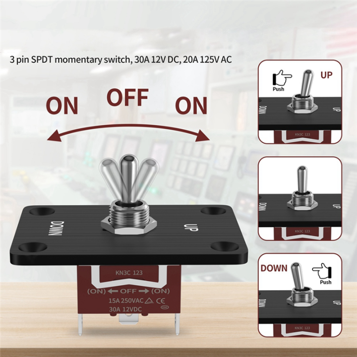 Momentary%2030A%20Toggle%20Switch%20Waterproof%2012V%20(ON)/Off/(ON)%203%20Pin%20SPDT%20with%20UP/Down%20Mounting%20Plate%20for%20RV%20Motor%20Control%20-%20Image%205