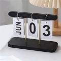 Perpetual Daily Flip Calendar for Desk Reusable Office Desktop Decor Home Accessories Photography Props Easy to Use. 