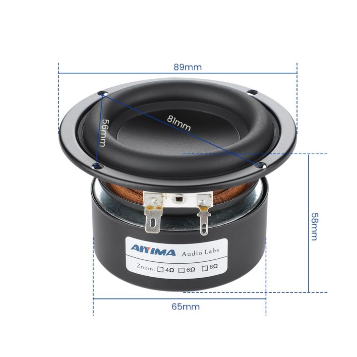 AIYIMA%203%20Inch%20Subwoofer%20Speaker%204%208%20Ohm%2025W%20Small%20Steel%20Cannon%20Audio%20Sound%20Speaker%20High%20Power%20Long-stroke%20Loudspeaker%201Pcs%20-%20Image%205