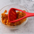 2x New Silicone Potato Pressure Mud Mashed Potato Pressed Masher for Sweet Fruit Family Hotel Restaurant Use Red & Gray. 