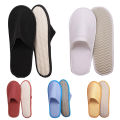 1 Pair One Time Use Hotel Slippers High Quality Closed Toe Non-slip Plush Slippers White Disposable Hotel Bathroom Slipper. 
