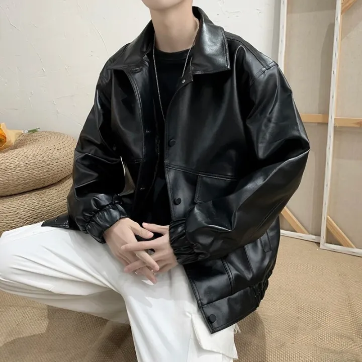Jackets%20Men%20Pu%20Leather%20Retro%20Pockets%20Loose%20Korean%20Style%20Trendy%20Outwear%20Plus%20Size%20Cargo%20Tactical%20Daily%20Handsome%20All-match%20Clothes%20-%20Image%205