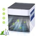 Colorful Led Portable Desk Room Navy Blue With Mini Air Cooler Cooling Usb Fan Conditioner - Effortless Usage. 