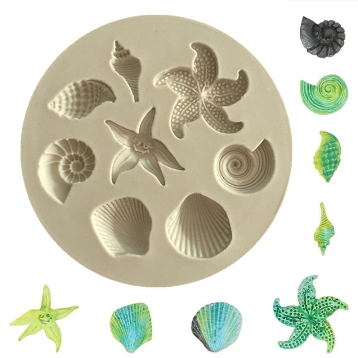 Marine%20Theme%20Cake%20Fondant%20Silicone%20Mold%20Seashell%20Conch%20Starfish%20Fish%20Under%20the%20Sea%20Style%20Pastry%20Baking%20Molds%20for%20Cookie%20Candy%20-%20Image%202