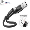 Baseus Nimble 2A Lightning Micro 2in1 Portable Short Cable- 23CM. 