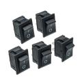 5Pcs- 6A BLACK Color MICRO Rocker Switch 3 Pin 6A 250V 2 Positions SPDT ON OFF Boat Rocker Switches Power Rocker Switches Electronic Projects. 