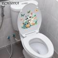 Pvc Toilet Decal Cartoon Cat Butterflies Toilet Sticker Waterproof Pvc Wall Art for Living Room Bedroom Bathroom Animal Flower Decoration Decal Cartoon Cat Toilet Sticker.