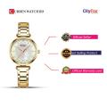 CURREN 9072 Watches for Women Luxury Brand CURREN Elegant Thin Quartz Wristwatch - Golden White. 