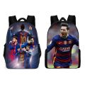 Messi star poster bag Ronaldo backpack poster bag student bag children's backpack Oxford double backpack school Bag.