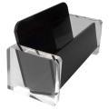 Acrylic Desktop Business Card Holder Display for Desk Elegant Business Card Stand for Office Black. 