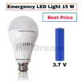 AC DC Backup LED Light 15 Watt Energy Saving Pin Type B-22 AC/DC Rechargeable IPS LED Bulb. 