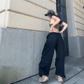 Gaono Women Oversized Baggy Cargo Pants Loose Fit Low Waist Drawstring Wide Leg Trousers Summer Casual Jogger Sweatpants. 